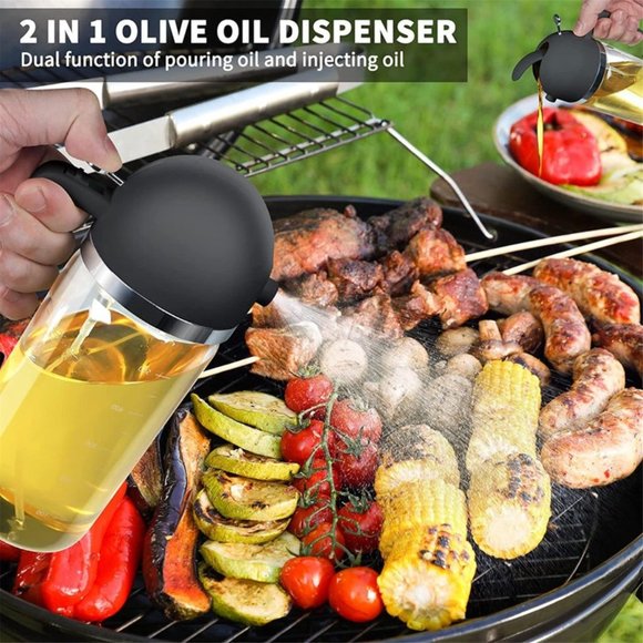 Oil Sprayer for Cooking - 2 in 1 Olive Oil Sprayer and Oil Dispenser - 500ml - Picture 5 of 7